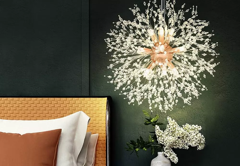 round modern crystal chandelier