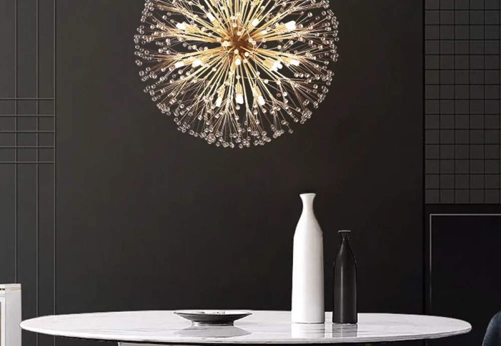 statement globe chandelier